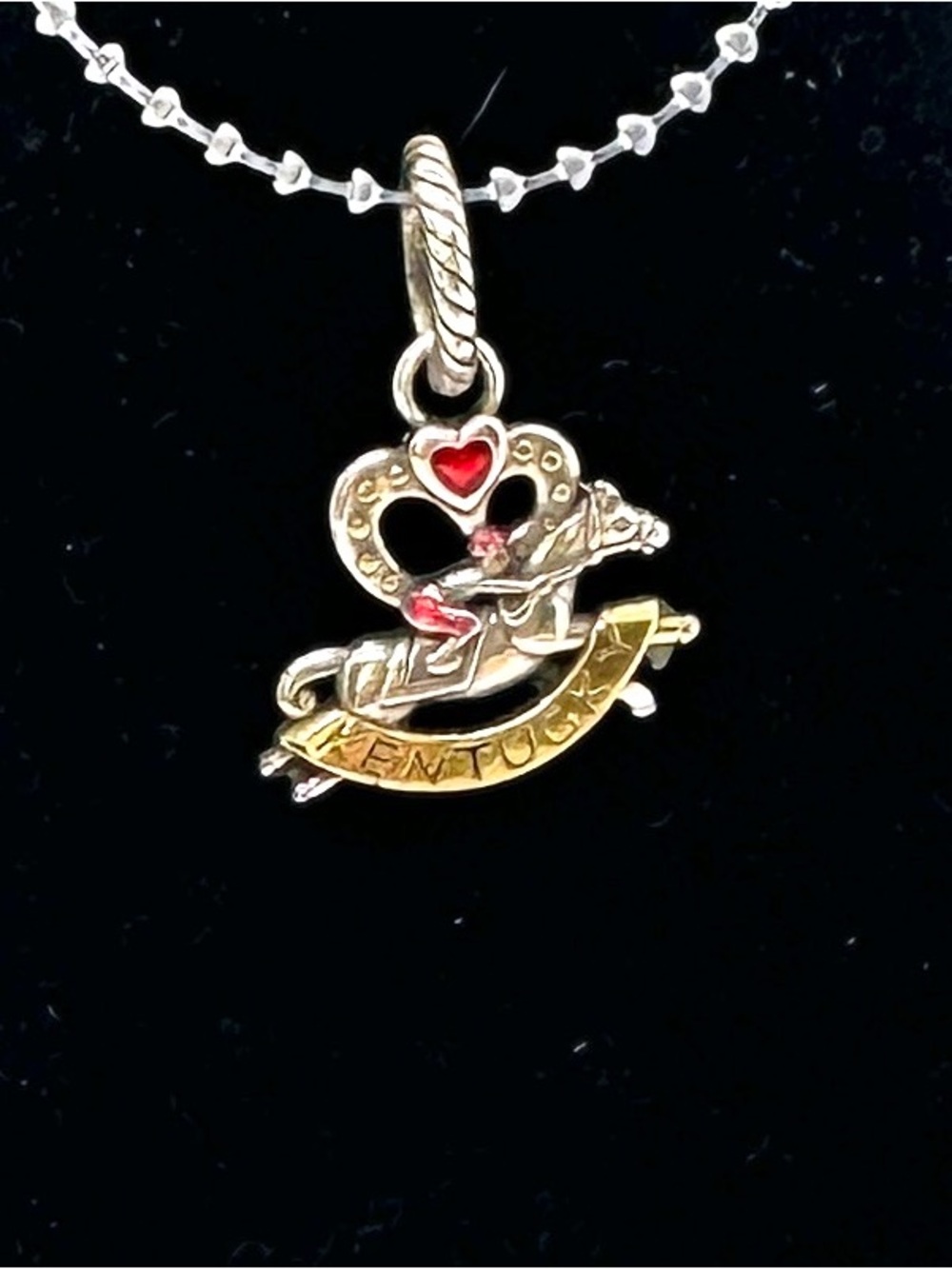 Brighton Two-Tone Kentucky Heart & Arrow Pendant Necklace - Red and Gold Accents